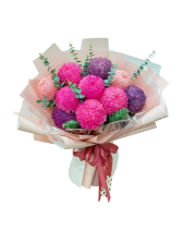 Bó Hoa Cúc Mẫu Đơn Mix Tone Hồng Tím - belovedbeyond.com