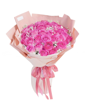 Bó Hoa Baby Hồng - belovedbeyond.com