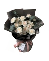 Bó Hoa Hồng Ohara Trắng - belovedbeyond.com