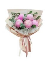 Bó Hoa Cúc Mẫu Đơn Hồng - belovedbeyond.com