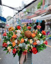 S54 - Lẵng Hoa Xinh 15 - belovedbeyond.com