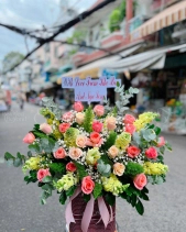 S54 - Lẵng Hoa Xinh 16 - belovedbeyond.com