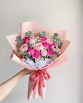 Bó Hoa Tone Hồng - belovedbeyond.com