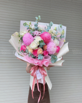 Cúc Mẫu Đơn Hồng Xinh - belovedbeyond.com