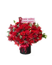 Lẵng Hoa Hồng Đỏ - belovedbeyond.com