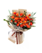 Bó Hoa Hồng Cam Rực Cháy - belovedbeyond.com