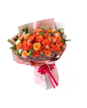 Bó Hoa Hồng Cam Free Spirit - belovedbeyond.com