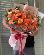 Bó Hoa Hồng Cam Free Spirit - belovedbeyond.com