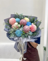 Bó Hoa Cúc Mẫu Đơn Miix Màu - belovedbeyond.com