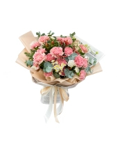 Bó Hoa Cẩm Chướng Hồng Nâu - belovedbeyond.com