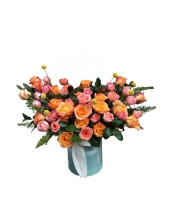 Lẵng Hoa Chúc Mừng Tone Cam - belovedbeyond.com