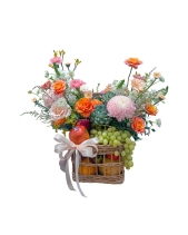 Giỏ Hoa Trái Cây Hồng - belovedbeyond.com