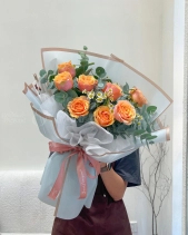 Bó Hoa Cam Đào - belovedbeyond.com