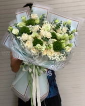 Bó Hoa Xanh Pastel - belovedbeyond.com