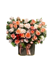 Hộp Hoa Hồng Cam - belovedbeyond.com