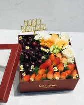 Hộp Quà Trái Cây Tặng Sinh Nhật Tone Đỏ - belovedbeyond.com