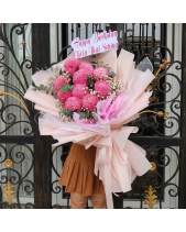 Bó Cúc Mẫu Đơn Hồng - belovedbeyond.com