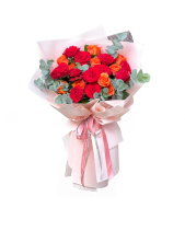 Bó Hoa Hồng Đỏ Rực - belovedbeyond.com