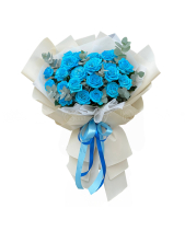 Bó Hoa Hồng Xanh - belovedbeyond.com