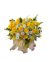 Lẵng Hoa Tông Vàng - belovedbeyond.com