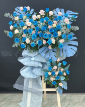 Kệ Hoa Chúc Mừng Tone Xanh - belovedbeyond.com