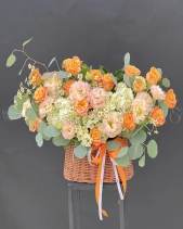 Lẵng Hoa Cam Hồng - belovedbeyond.com