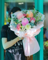 Bó Hoa Cúc Mẫu Đơn Tone Hồng - belovedbeyond.com