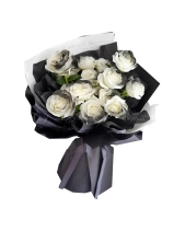 Bó Hoa Hồng Trắng - belovedbeyond.com