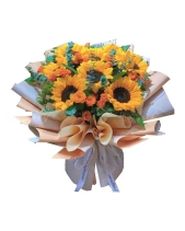 Bó Hoa Hướng Dương Chúc Mừng Size M - belovedbeyond.com