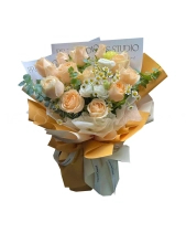 Bó Hoa Tone Cam Pastel - belovedbeyond.com