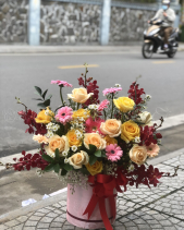 Lẵng Hoa Hồng Đồng Tiền 02 - belovedbeyond.com