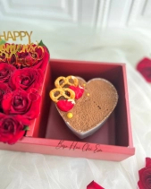 Set Hoa Tươi Và Bánh Kem Trái Tim Chocolate - belovedbeyond.com