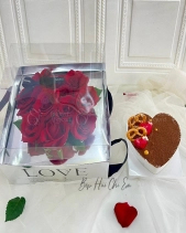 Set Hoa Hồng Đỏ Và Bánh Bento Tim Chocolate - belovedbeyond.com