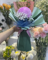 Bó Hoa Cúc Mẫu Đơn Hồng - belovedbeyond.com