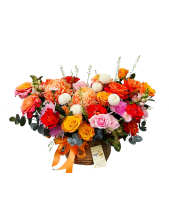 Lẵng Hoa Cúc Mẫu Đơn Cam - belovedbeyond.com