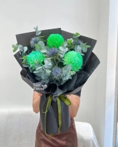 Bó Cúc Mẫu Đơn Xanh - belovedbeyond.com