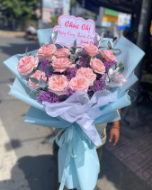 Bó Hoa Sinh Nhật Tone Hồng - belovedbeyond.com