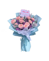 Bó Hoa Sinh Nhật Tone Hồng - belovedbeyond.com