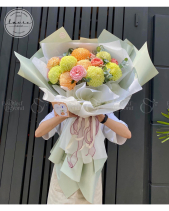 Bó Hoa Hồng Mix Cúc Mẫu Đơn - belovedbeyond.com