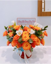 Hộp Hoa Hồng Cam Spirit Mix Tulip - belovedbeyond.com
