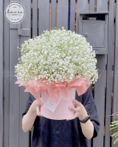 Hộp Hoa Baby Trắng - belovedbeyond.com