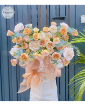 Kệ Hoa Khai Trương Tone Vàng Đồng Sang Trọng - belovedbeyond.com