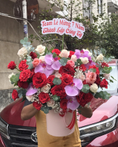 Hộp Hoa Ohara Hồng Mix Ohara Đỏ - belovedbeyond.com