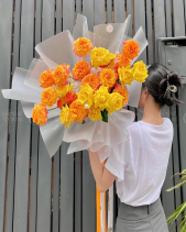 Bó Hoa Tone Cam Vàng - belovedbeyond.com