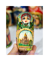 Bộ Búp Bê Nga 5 Lớp 18Cm Saint Petersburg Green - belovedbeyond.com