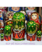 Bộ Búp Bê Nga 5 Lớp 18Cm Saint Petersburg Green - belovedbeyond.com