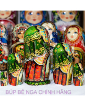 Bộ Búp Bê Nga 5 Lớp 18Cm Saint Petersburg Green - belovedbeyond.com