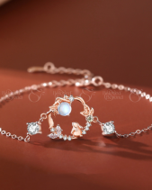 Lắc Tay Bạc Nữ Đính Đá Cz Thỏ Ngắm Trăng_722163 - belovedbeyond.com