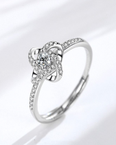 Nhẫn Bạc Nữ Mạ Bạch Kim Đính Đá Cz Cỏ 4 Lá_372838 - belovedbeyond.com