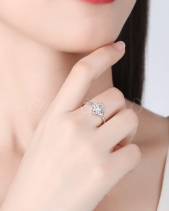 Nhẫn Bạc Nữ Mạ Bạch Kim Đính Đá Cz Cỏ 4 Lá_372838 - belovedbeyond.com